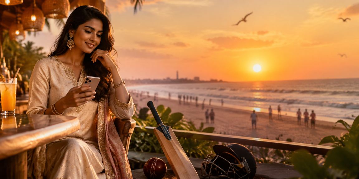 Chennai cricket and casino mobile betting scene with players immersed in gameplay